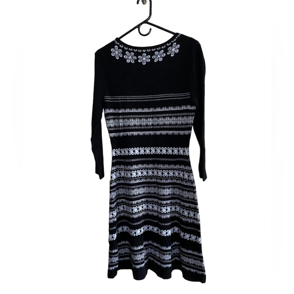 Cece Nordstrom Fair Isle A-Line Jacquard Knit Dress size S - Picture 12 of 13